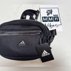 Adidas Black Belt Bag with Mesh Design - NWT